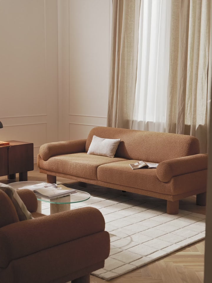 Polo Üçlü Koltuk Açık Kahve Bukle