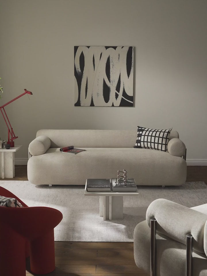 Kyiv Üçlü Koltuk Kırık Beyaz