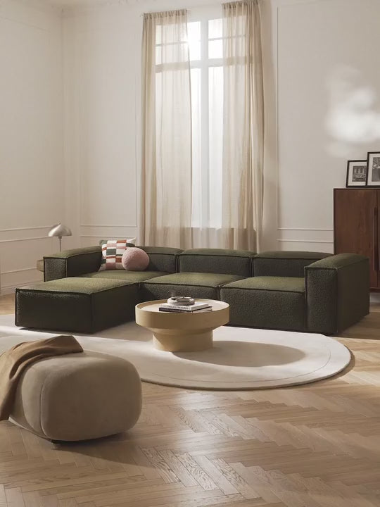 Lego Plus Köşe Koltuk Zeytin Yeşili Bukle