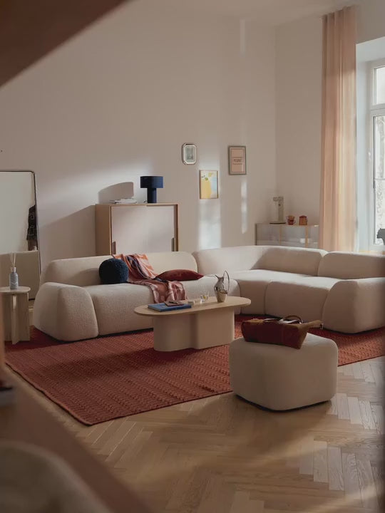 Prag Dörtlü Koltuk Açık Bej Dokuma Kadife