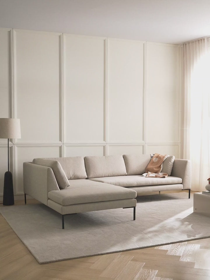 Sade Köşe Koltuk Açık Bej