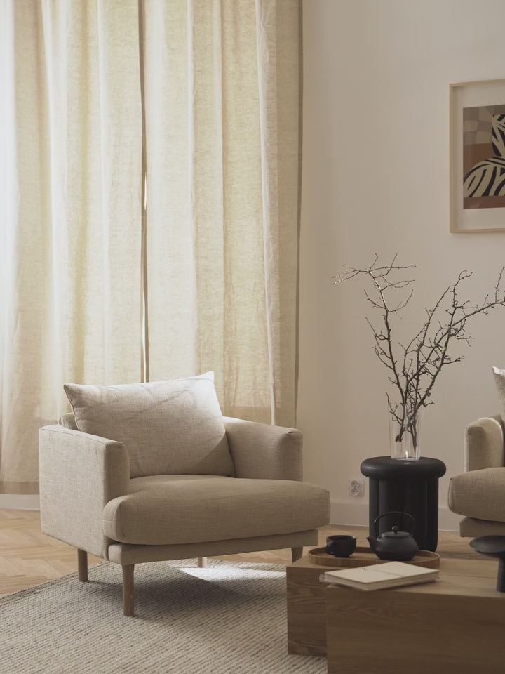 Trilye Tekli Koltuk Bej