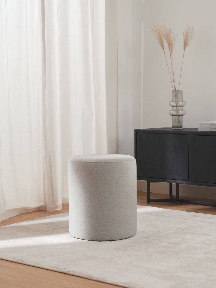 Sos Silindir Puf Açık Gri