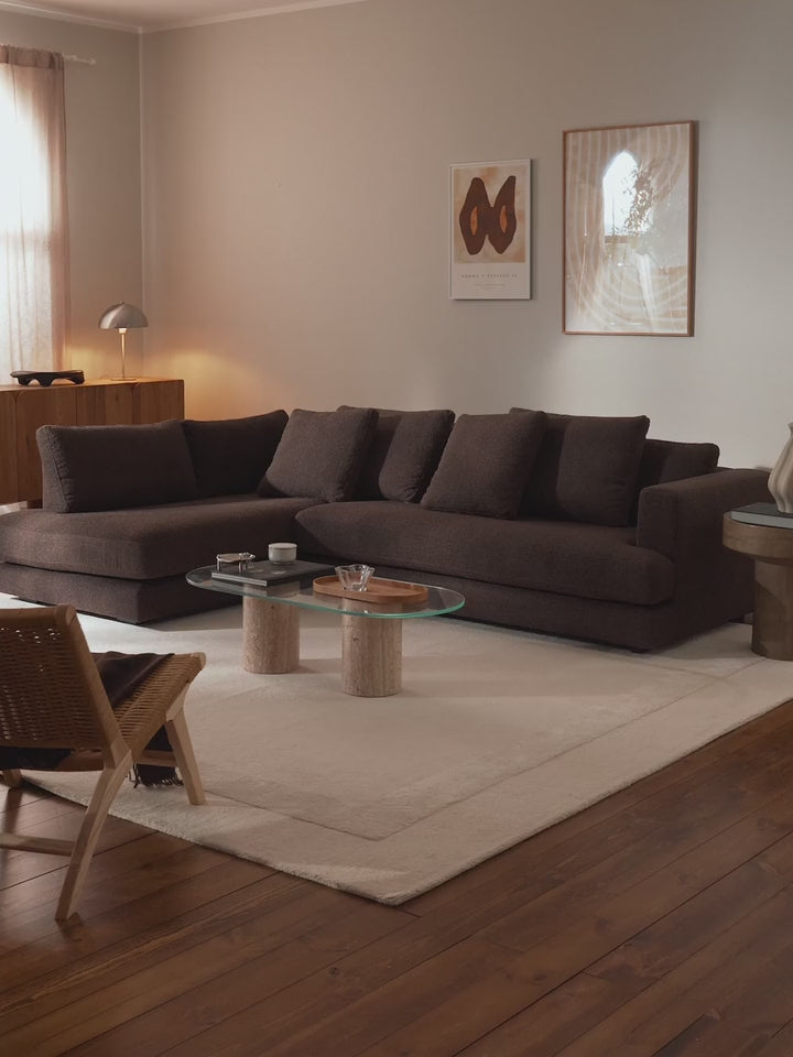 Model Köşe Koltuk Koyu Kahve Bukle