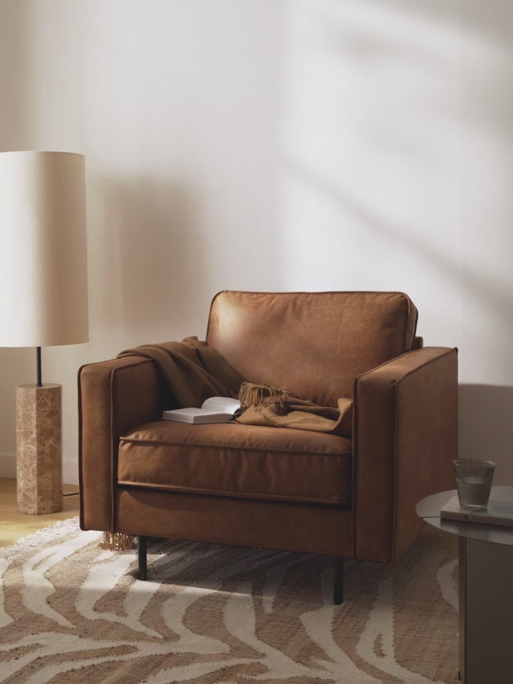 Brooks Tekli Koltuk Taba Kahve