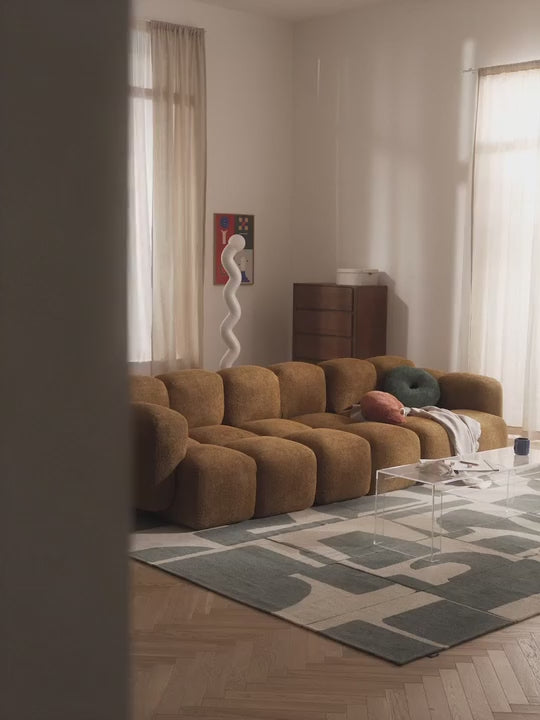 Bom Dörtlü Koltuk Hardal Teddy