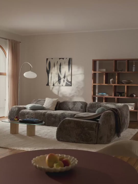 Prag Köşe Koltuk Boz Kahverengi Teddy