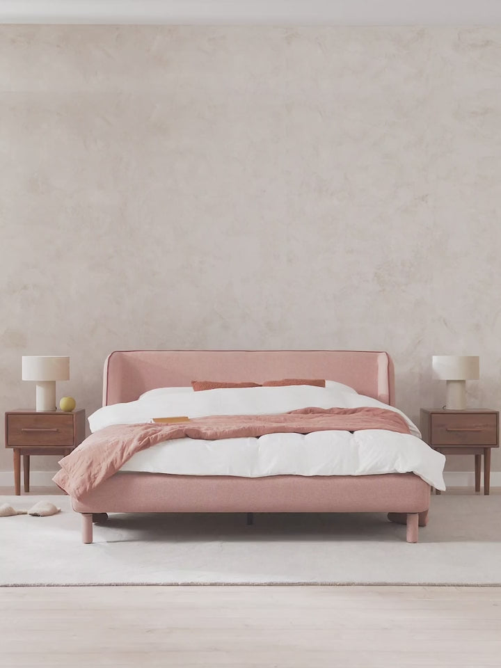 Polina Çift Kişilik Karyola Pembe
