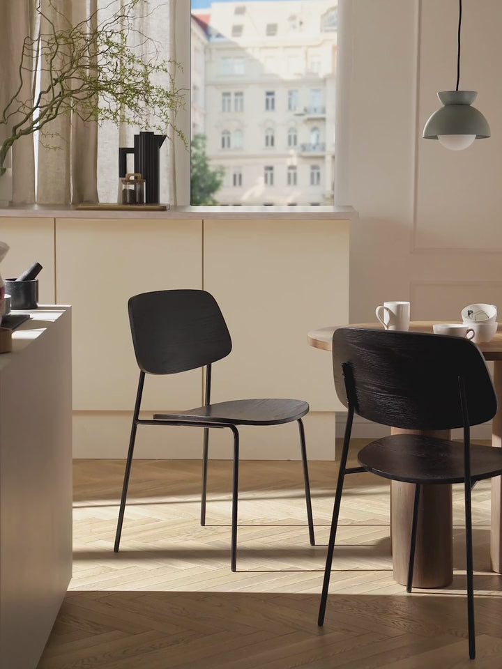 Omada Ahşap Sandalye Siyah