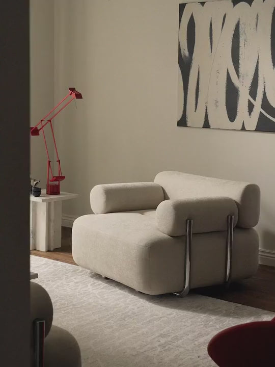 Kyiv Tekli Koltuk Kırık Beyaz