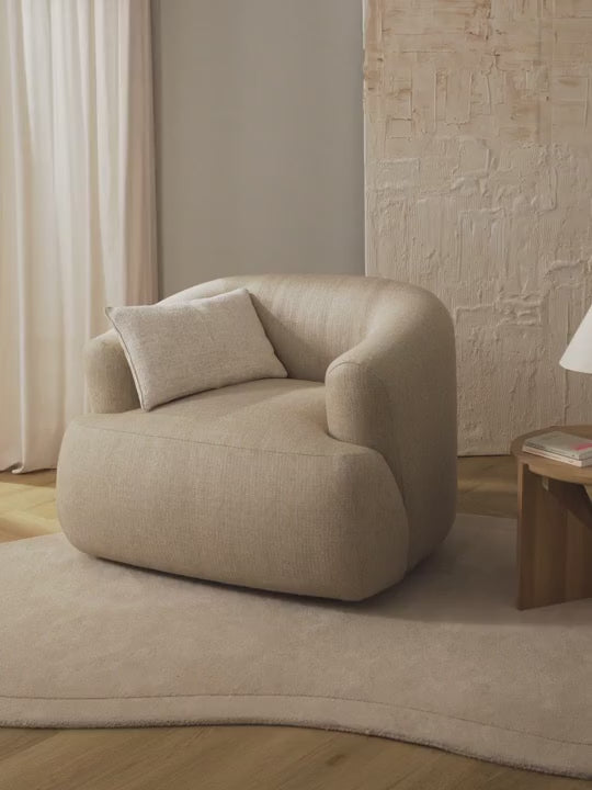 Modern Tekli Koltuk Bej