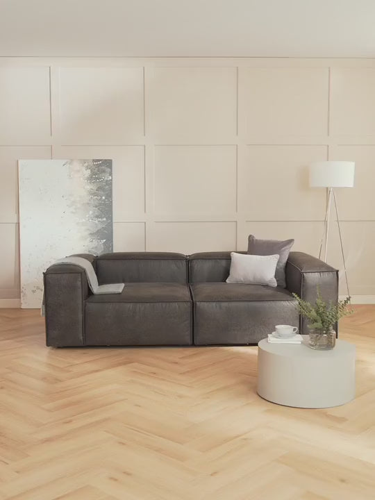 Lego Üçlü Koltuk Gri Kahve