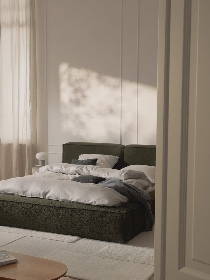 Lego Çift Kişilik Karyola Zeytin Yeşili Bukle