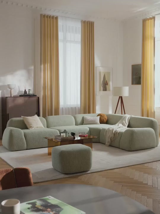 Prag Üçlü Koltuk Adaçayı Yeşili Bukle