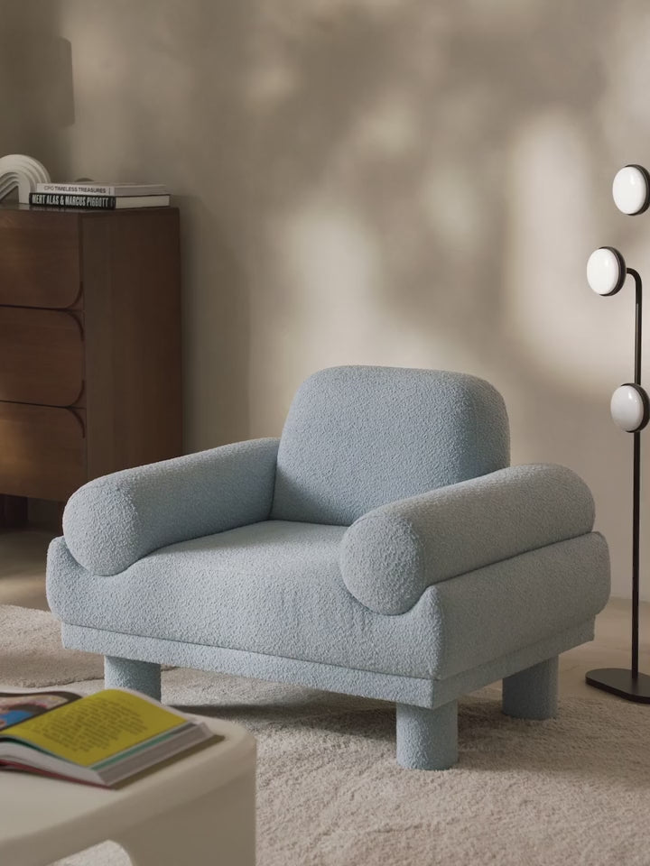 Polo Tekli Koltuk Açık Mavi Bukle