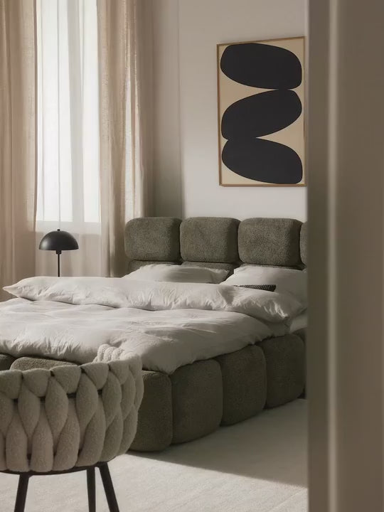 Bom Plus Çift Kişilik Karyola Yeşil Teddy