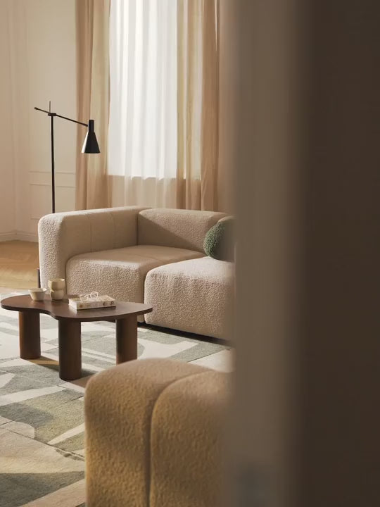 Deko Üçlü Koltuk Açık Bej Bukle