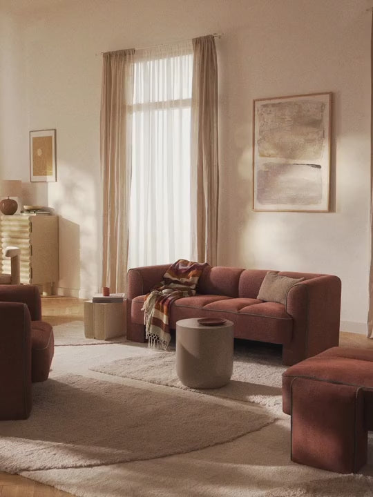 Sava İkili Koltuk Terakota