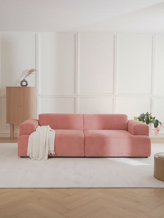 Mira Üçlü Koltuk Pembe Fitilli