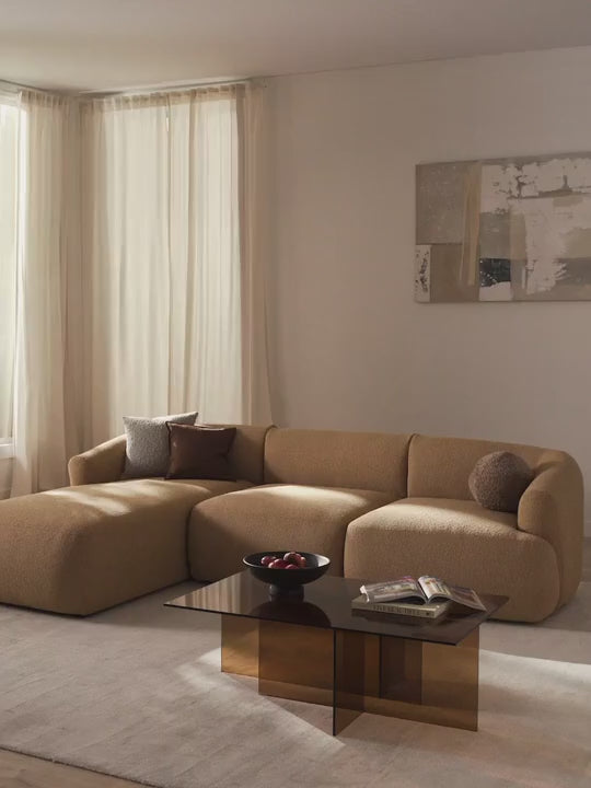 Modern Köşe Koltuk Bej Bukle