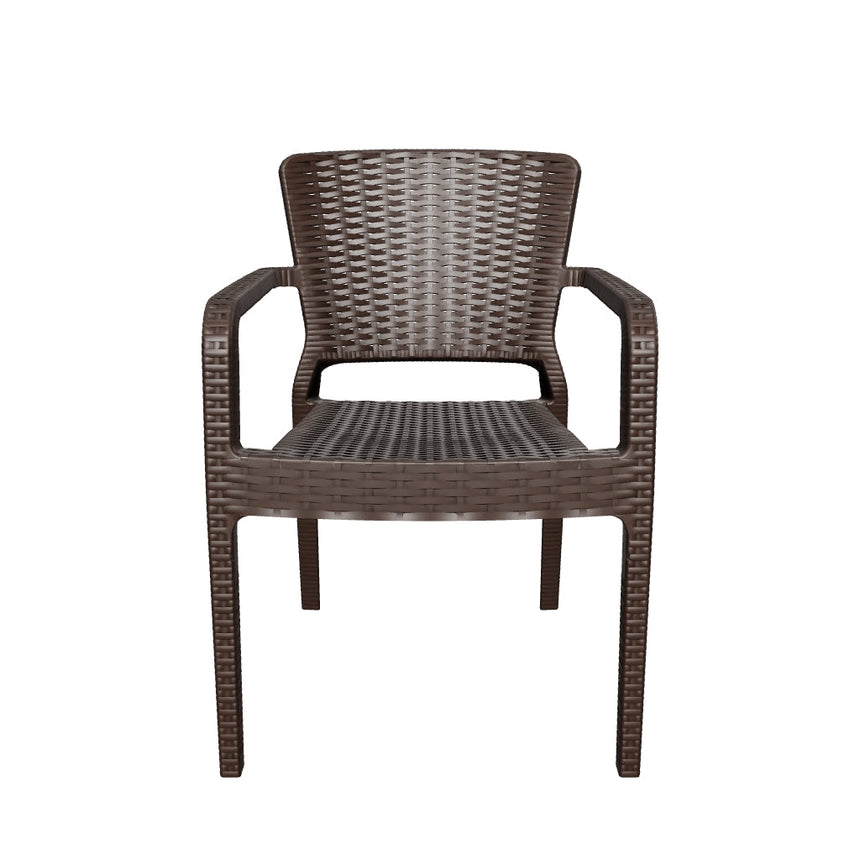 Antares Kollu Rattan Görünümlü Polipropilen Sandalye Venge