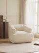 Modern Tekli Koltuk Kırık Beyaz Teddy
