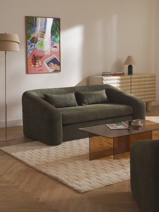 Fara Yataklı İkili Koltuk Yeşil Teddy