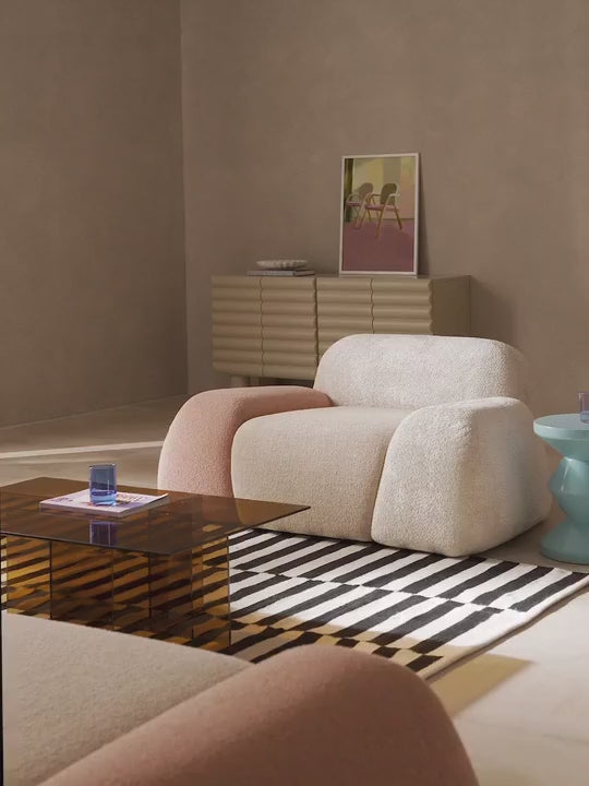 Prag Tekli Koltuk Renkli Teddy Bukle