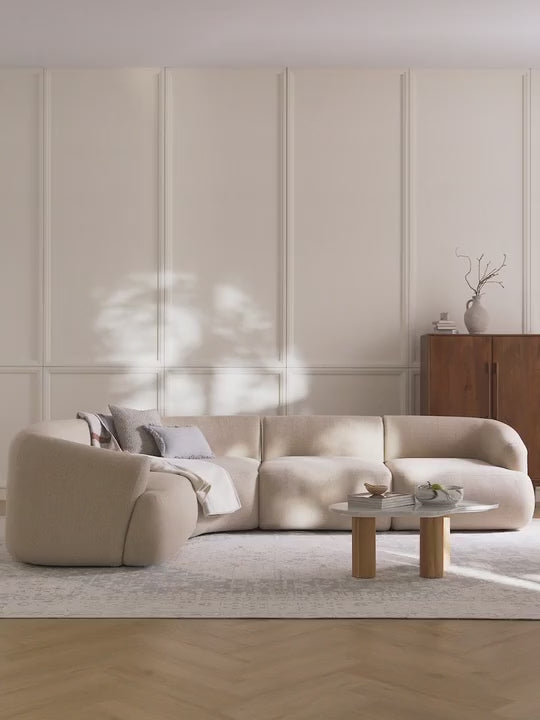 Modern Plus Köşe Koltuk Bej Dokuma Kumaş