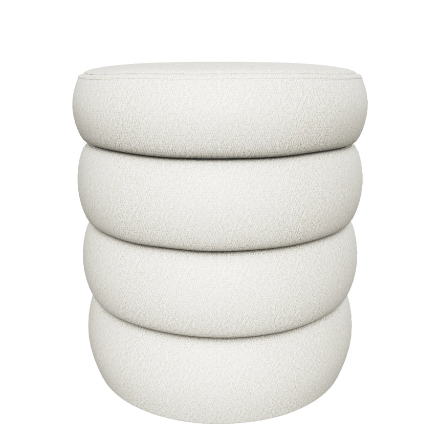 Beko Silindir Puf Kırık Beyaz Bukle