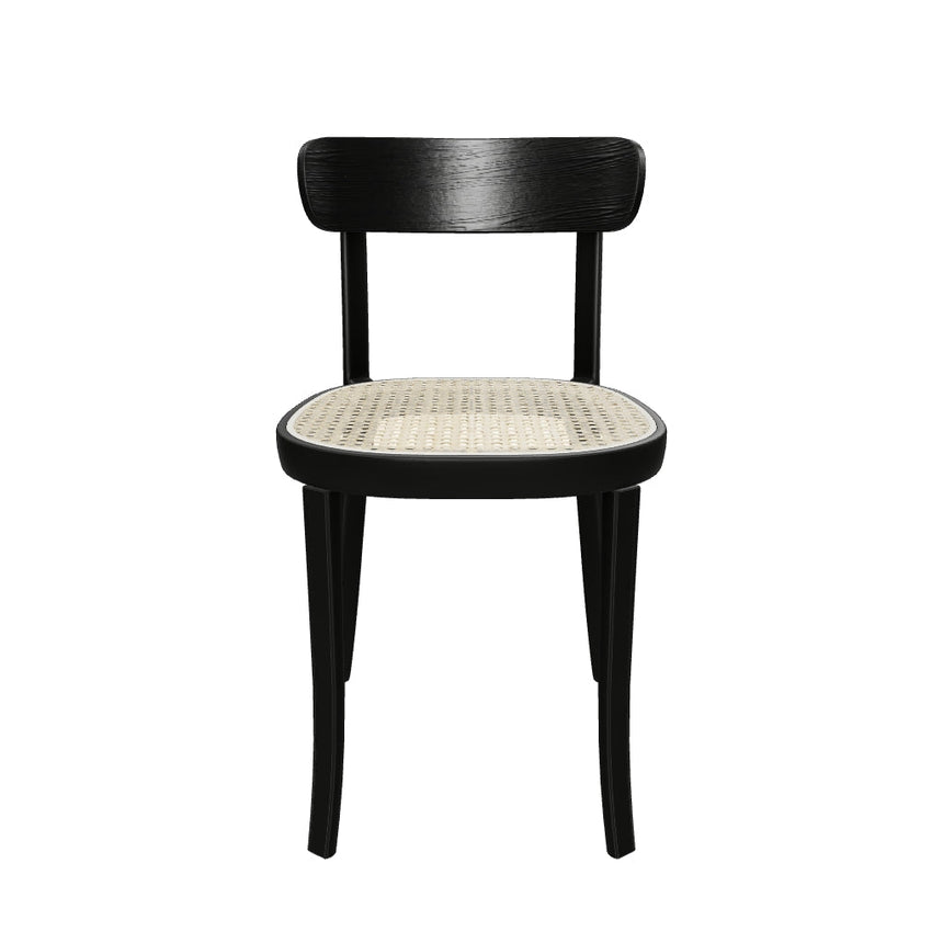 Beliz Hazeran İşlemeli Ahşap Sandalye Siyah