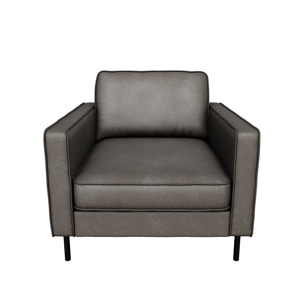 Brooks Tekli Koltuk Gri Kahve