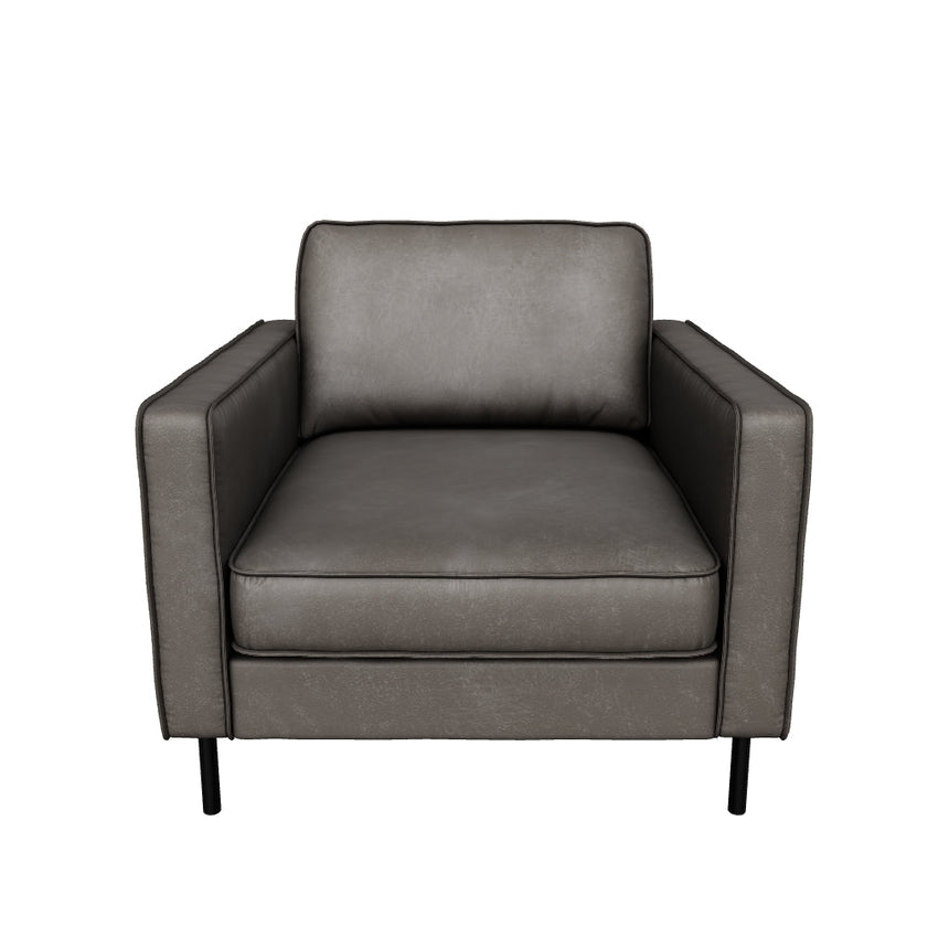 Brooks Tekli Koltuk Gri Kahve