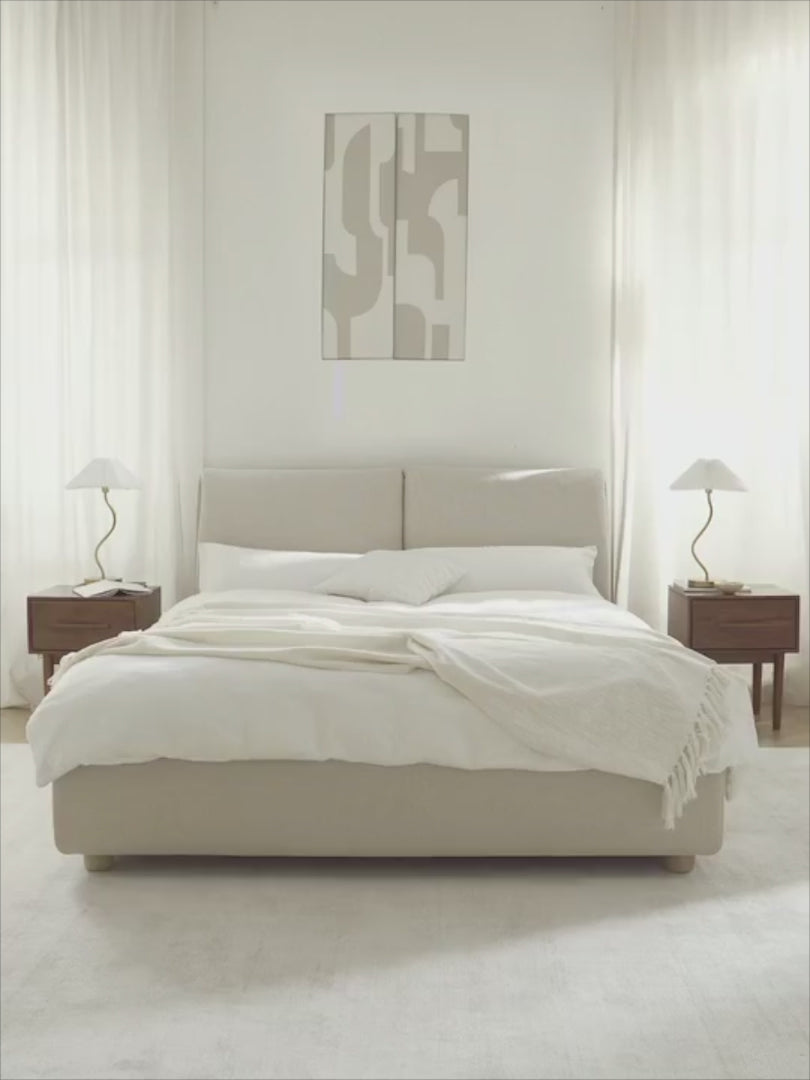 Pool Çift Kişilik Karyola Açık Bej