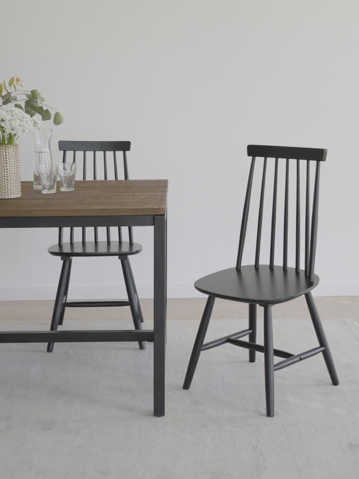 Holz Ahşap Sandalye Siyah