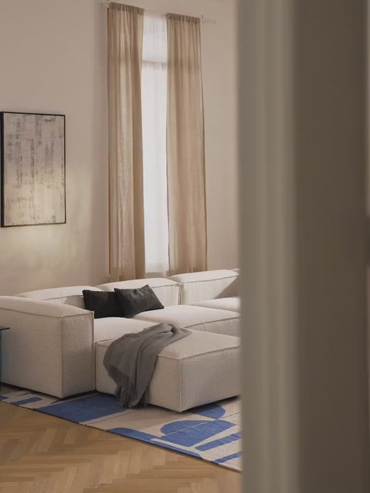 Lego Plus Köşe Koltuk Kırık Beyaz Bukle