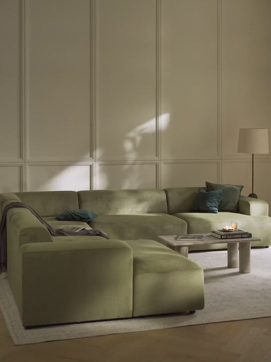 Mira Max Köşe Koltuk Zeytin Yeşili Fitilli