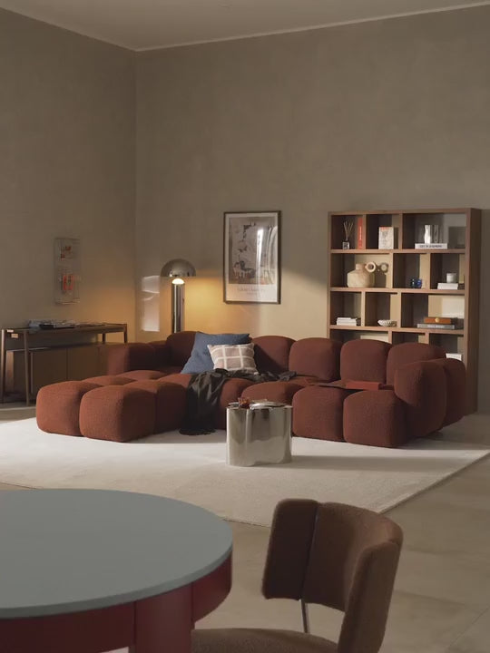 Bom Plus Köşe Koltuk Terakota Bukle