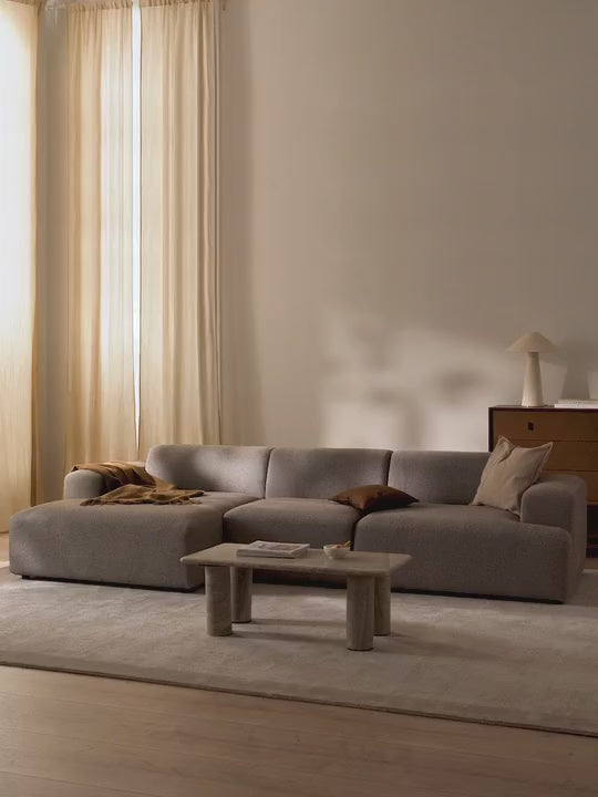 Mira Large Köşe Koltuk Boz Kahverengi