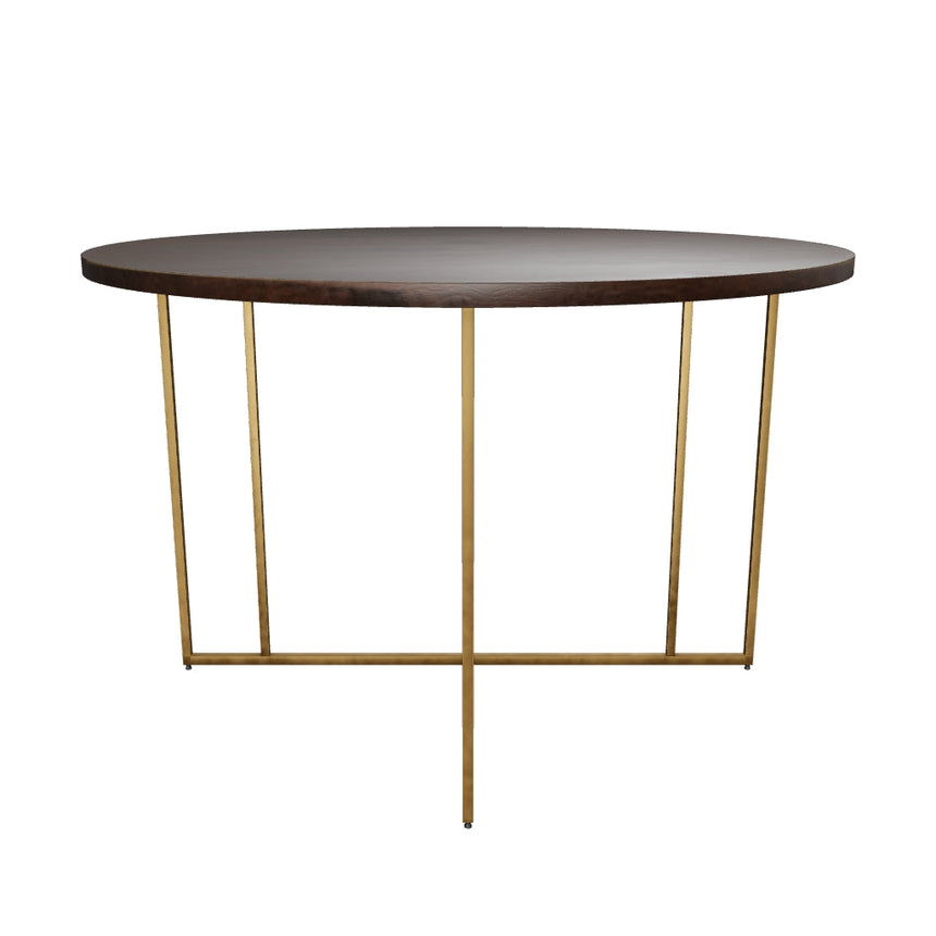 Elit Yuvarlak Ahşap Yemek Masası Ceviz