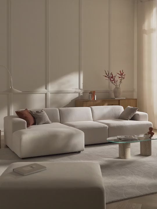 Mira Large Köşe Koltuk Kırık Beyaz