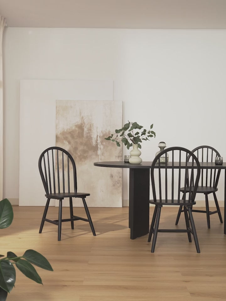 Vilma Ahşap Sandalye Siyah