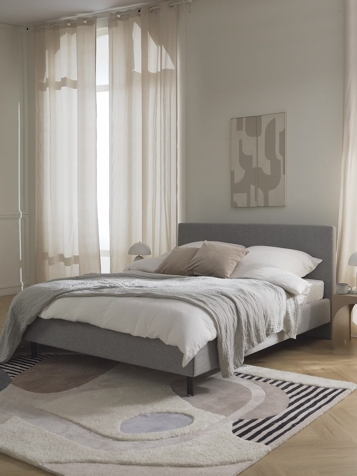 Basic Çift Kişilik Karyola Gri