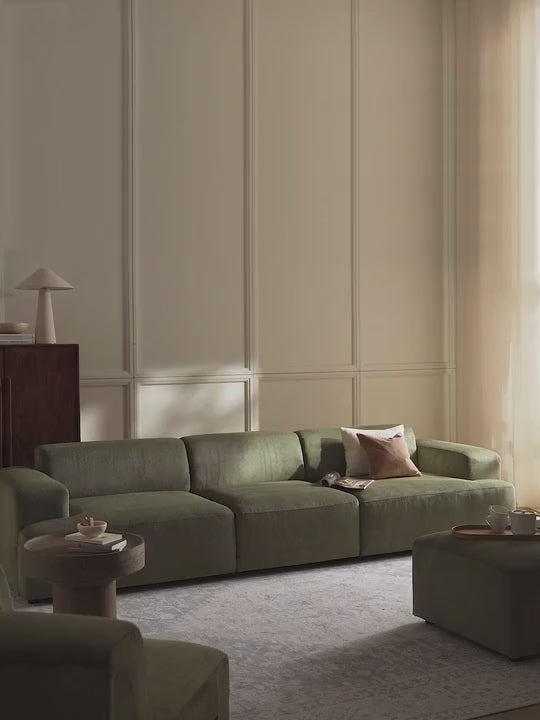 Mira Dörtlü Koltuk Zeytin Yeşili Fitilli