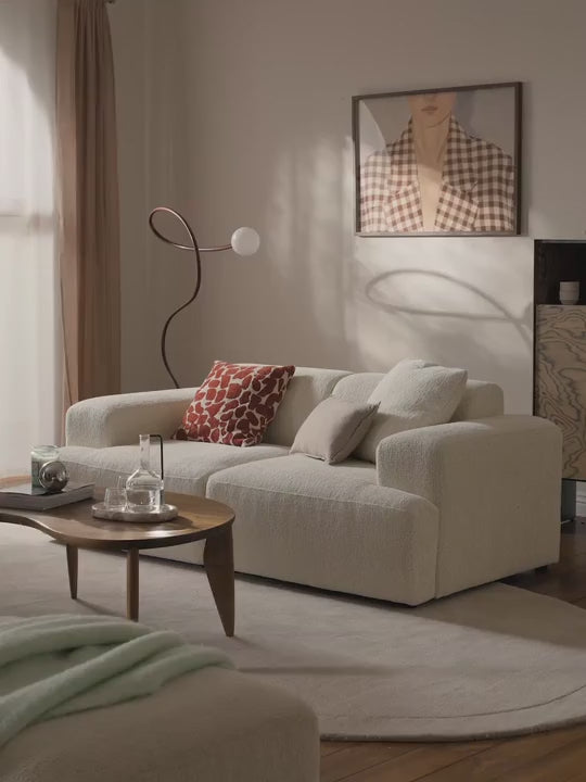 Mira İkili Koltuk Kırık Beyaz Şönil