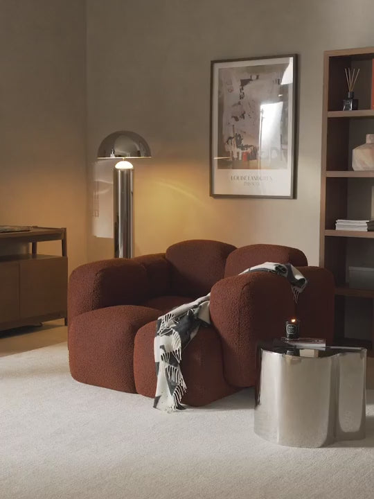 Bom Tekli Koltuk Terakota Bukle