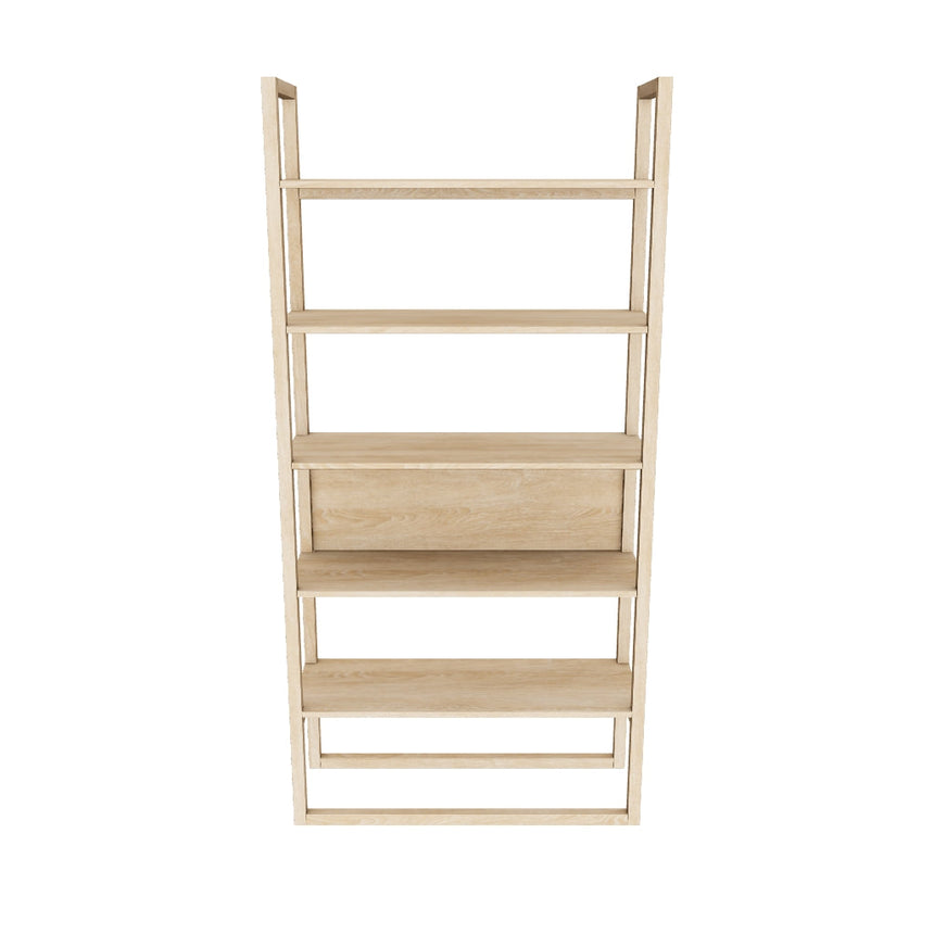 Loft Ahşap Kitaplık Meşe