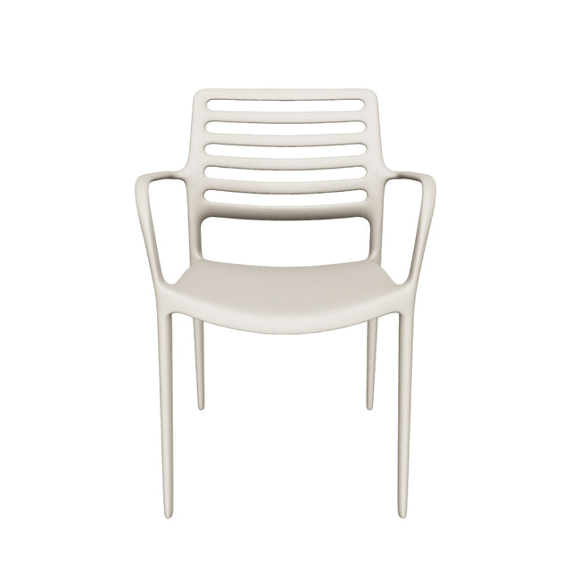 Louise Kollu Polipropilen Sandalye Bej