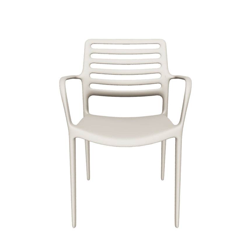 Louise Kollu Polipropilen Sandalye Bej