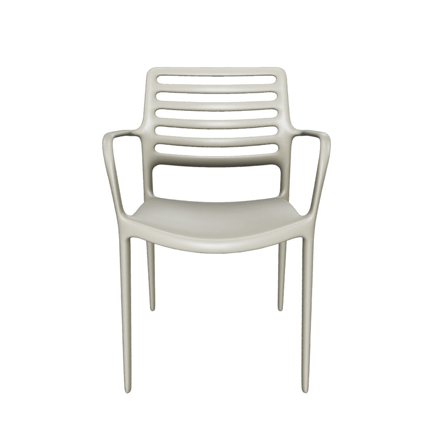 Louise Kollu Polipropilen Sandalye Çimento Grisi
